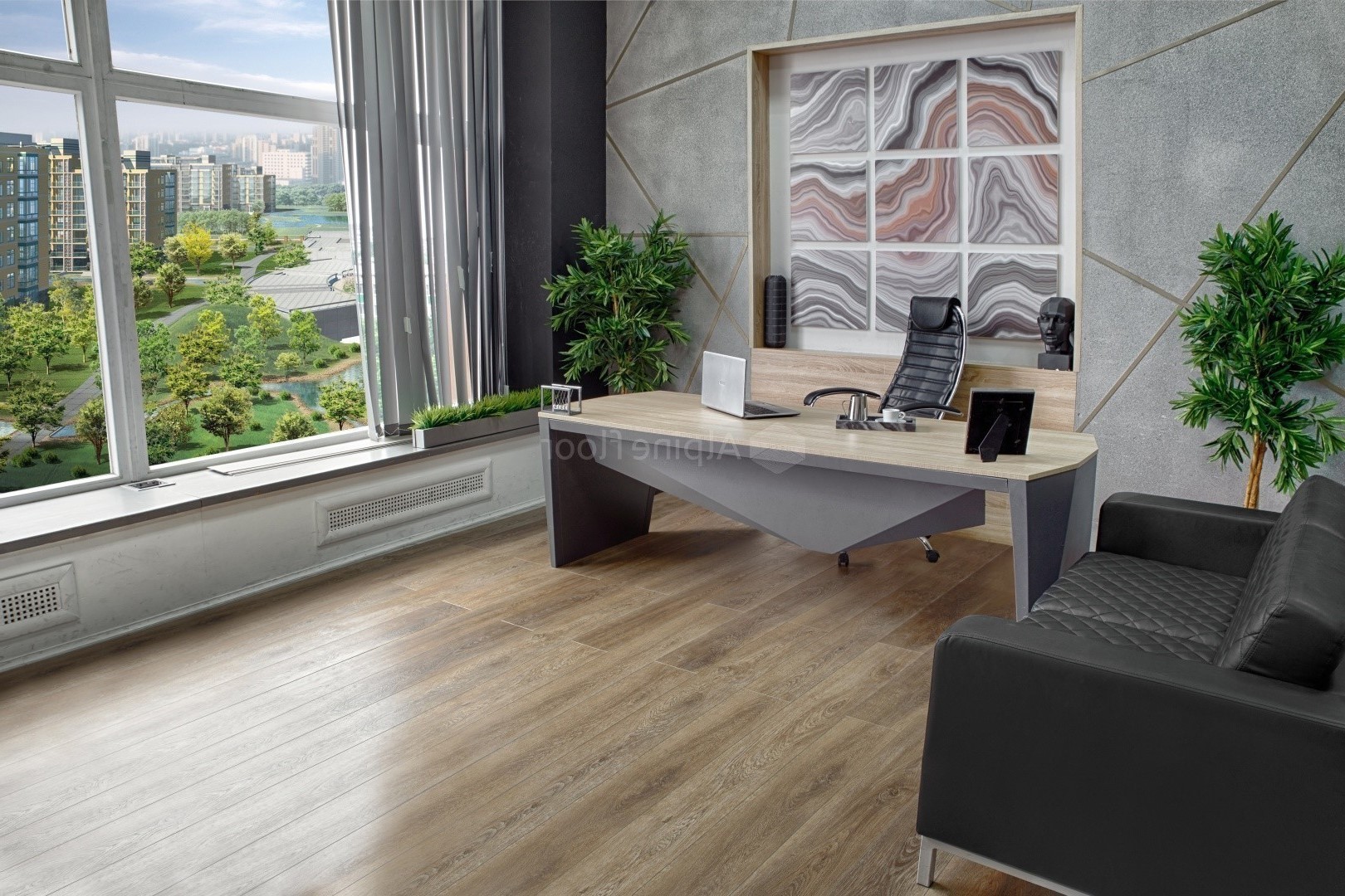 Кварцвиниловый SPC ламинат Alpine Floor Grand Sequoia Light Вайпуа ECO 11-1901 1220×183×3,5 фото в интерьере