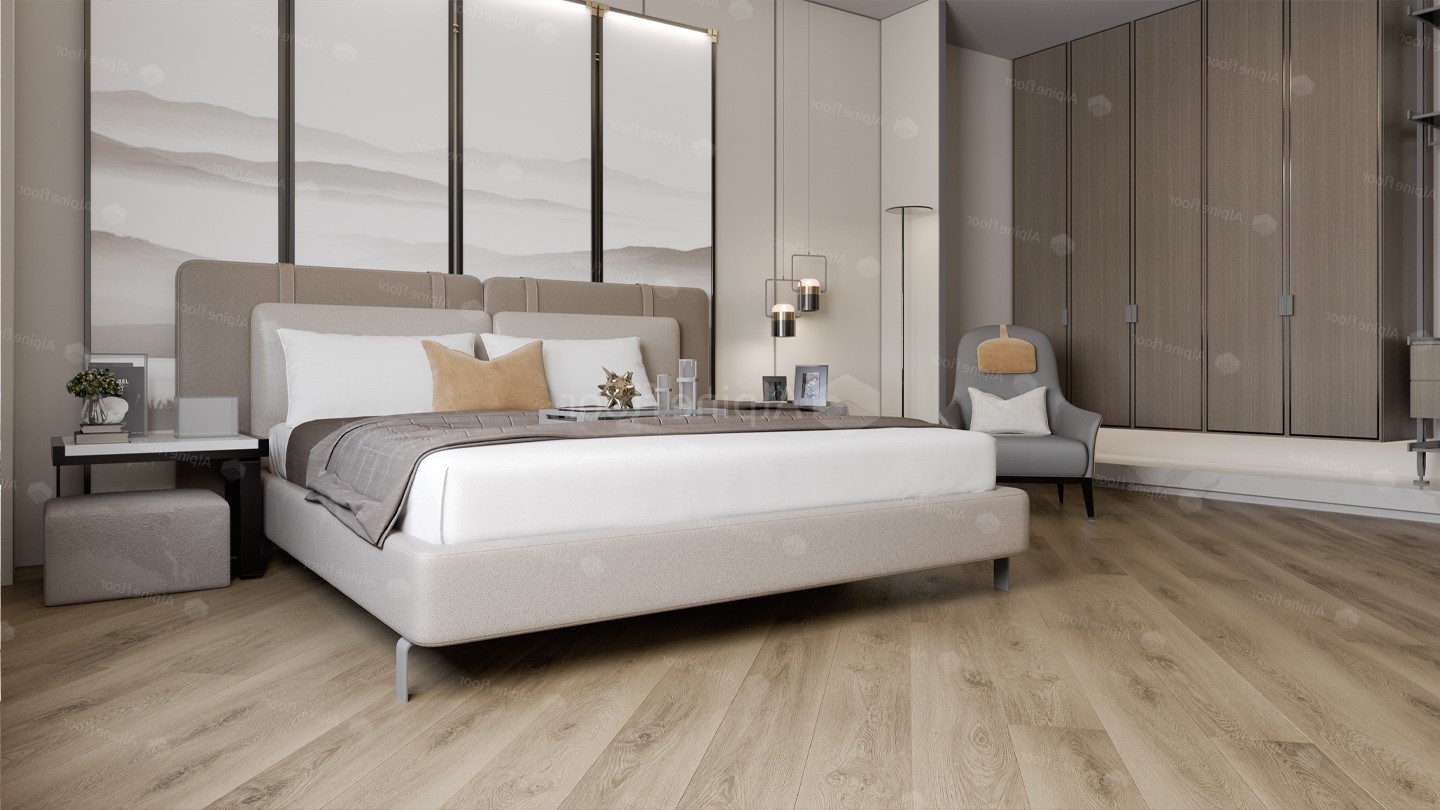 Кварцвиниловый SPC ламинат Alpine Floor Grand Sequoia Light Вайпуа ECO 11-1901 1220×183×3,5 фото в интерьере