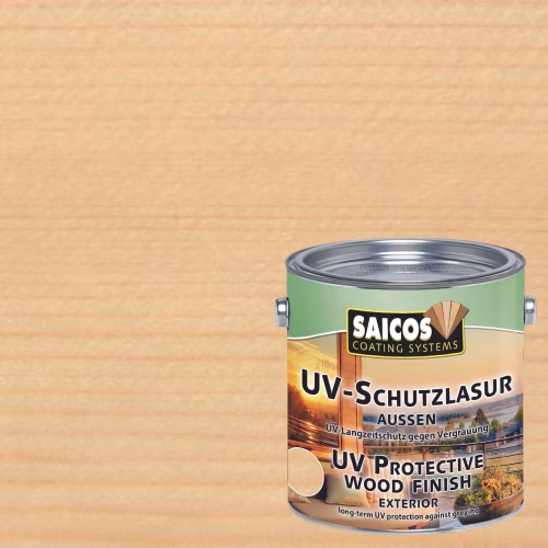 Лазурь бесцветная для дерева Saicos UV-Schutzlasur Aussen 1101 0,125 л