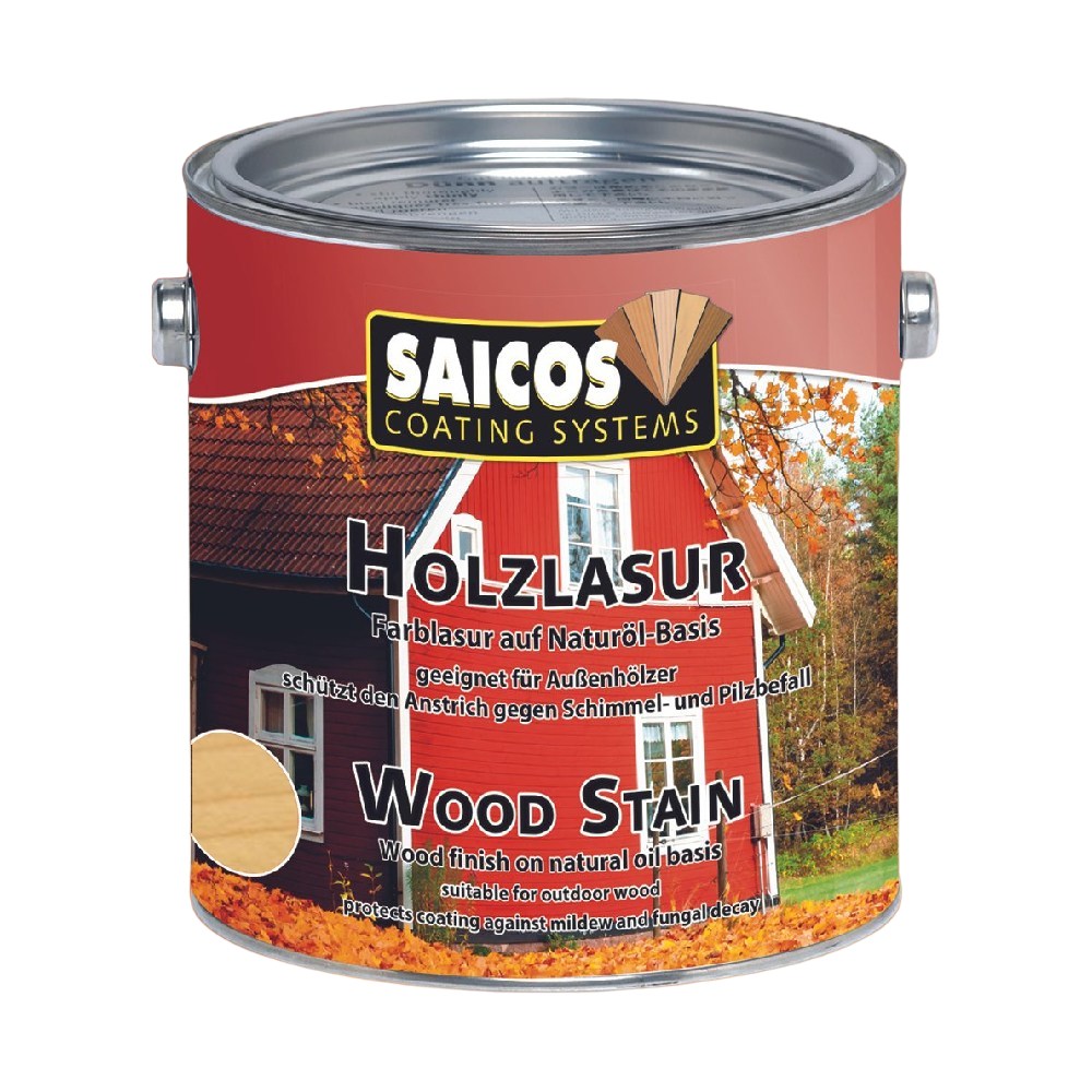 Лазурь для дерева Saicos Holzlasur 0001 Бесцветная 0,125 л