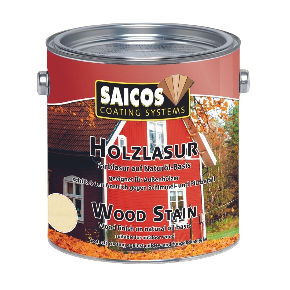 Лазурь для дерева Saicos Holzlasur цвет 0010 Ель 0,125 л