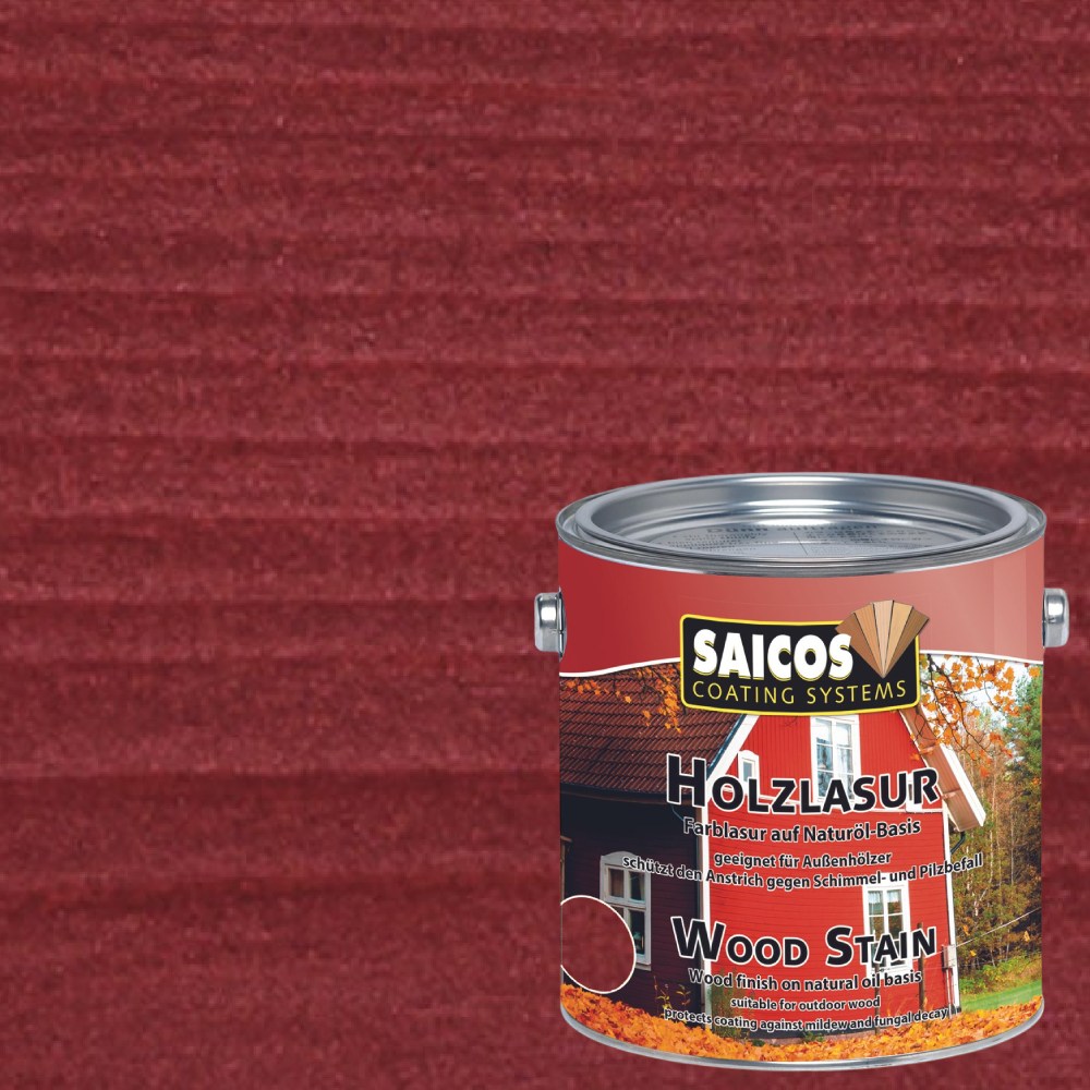 Лазурь для дерева Saicos Holzlasur цвет 0038 Махагони 0,125 л