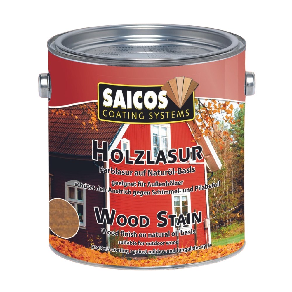 Лазурь для дерева Saicos Holzlasur цвет 0082 Тик 0,125 л