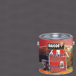Лазурь для дерева Saicos Holzlasur цвет 0092 Антрацит 0,125 л