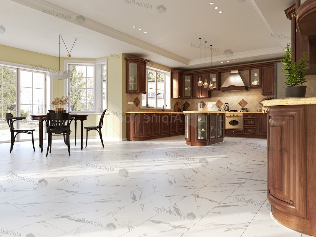 Кварцвиниловый SPC ламинат Alpine Floor Stone Mineral Core Делмар ECO 4-25 609,6×304,8×4 фото в интерьере