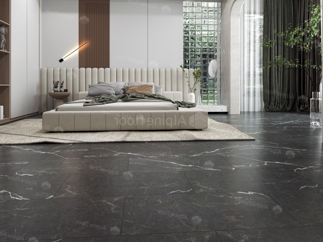 Кварцвиниловый SPC ламинат Alpine Floor Stone Mineral Core Гермес ECO 4-28 609,6×304,8×4 фото в интерьере