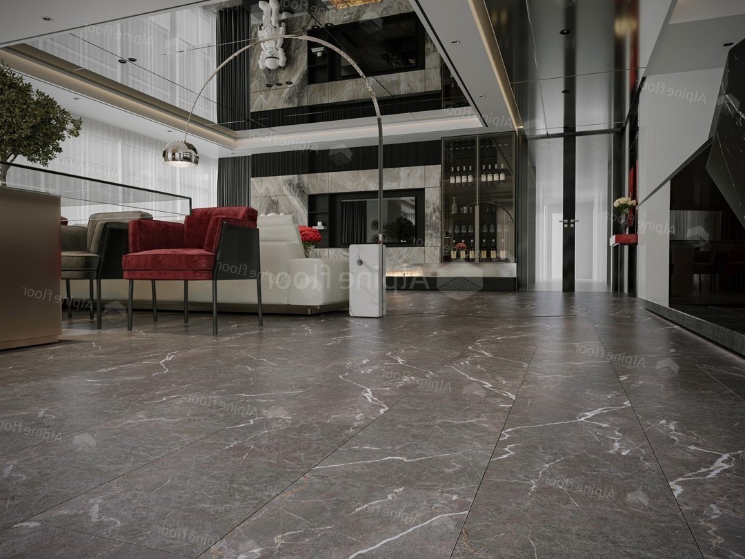 Кварцвиниловый SPC ламинат Alpine Floor Stone Mineral Core Сторм ECO 4-29 609,6×304,8×4 фото в интерьере