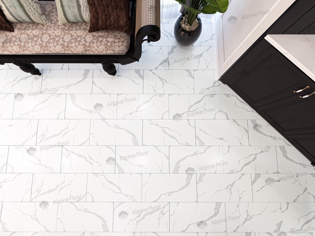 Кварцвиниловый SPC ламинат Alpine Floor Stone Mineral Core Гранти ECO 4-31 609,6×304,8×4 фото в интерьере