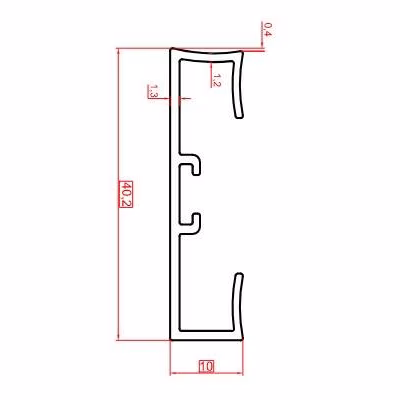 Плинтус алюминиевый Modern Decor C-40 черный матовый 2950×40×10