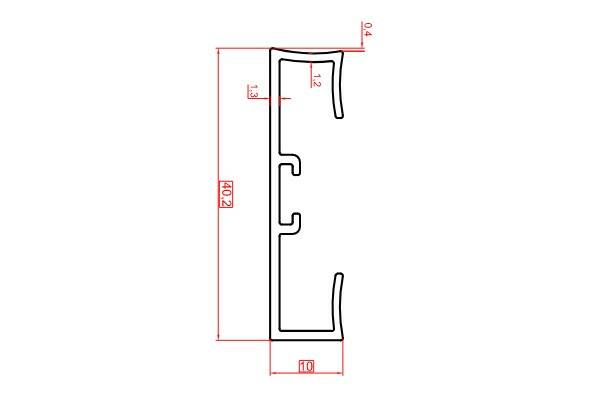Плинтус алюминиевый Modern Decor C-40 черный матовый 2950×40×10