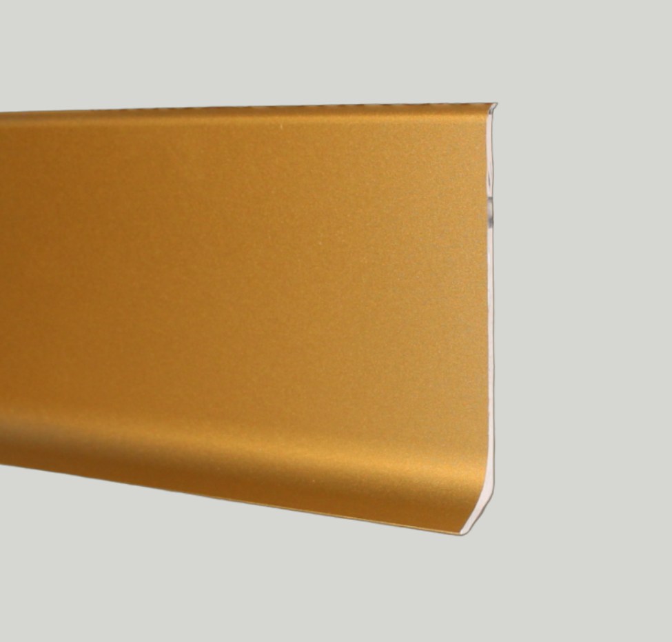 Плинтус алюминиевый Modern Decor L-образный золото 2950×40×10