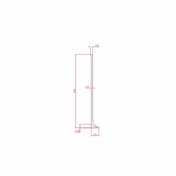 Плинтус алюминиевый Modern Decor L-образный золото 2950×100×10
