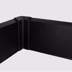 Угол алюминиевый внутренний для плинтуса Modern Decor черный матовый 70 мм