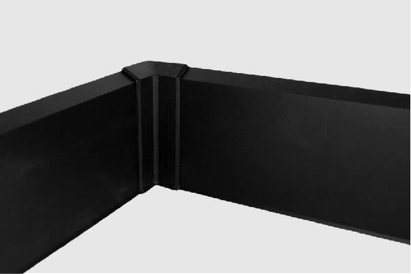Угол алюминиевый внутренний для плинтуса Modern Decor черный матовый 70 мм