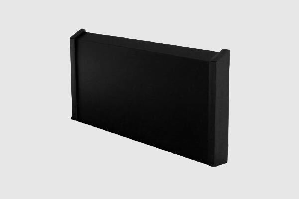 Заглушка алюминиевая для плинтуса Modern Decor прямая черная матовая 70 мм 2 шт/уп