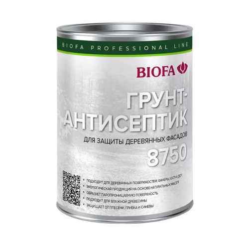 Грунт-антисептик для древесины Biofa 8750 0,4 л