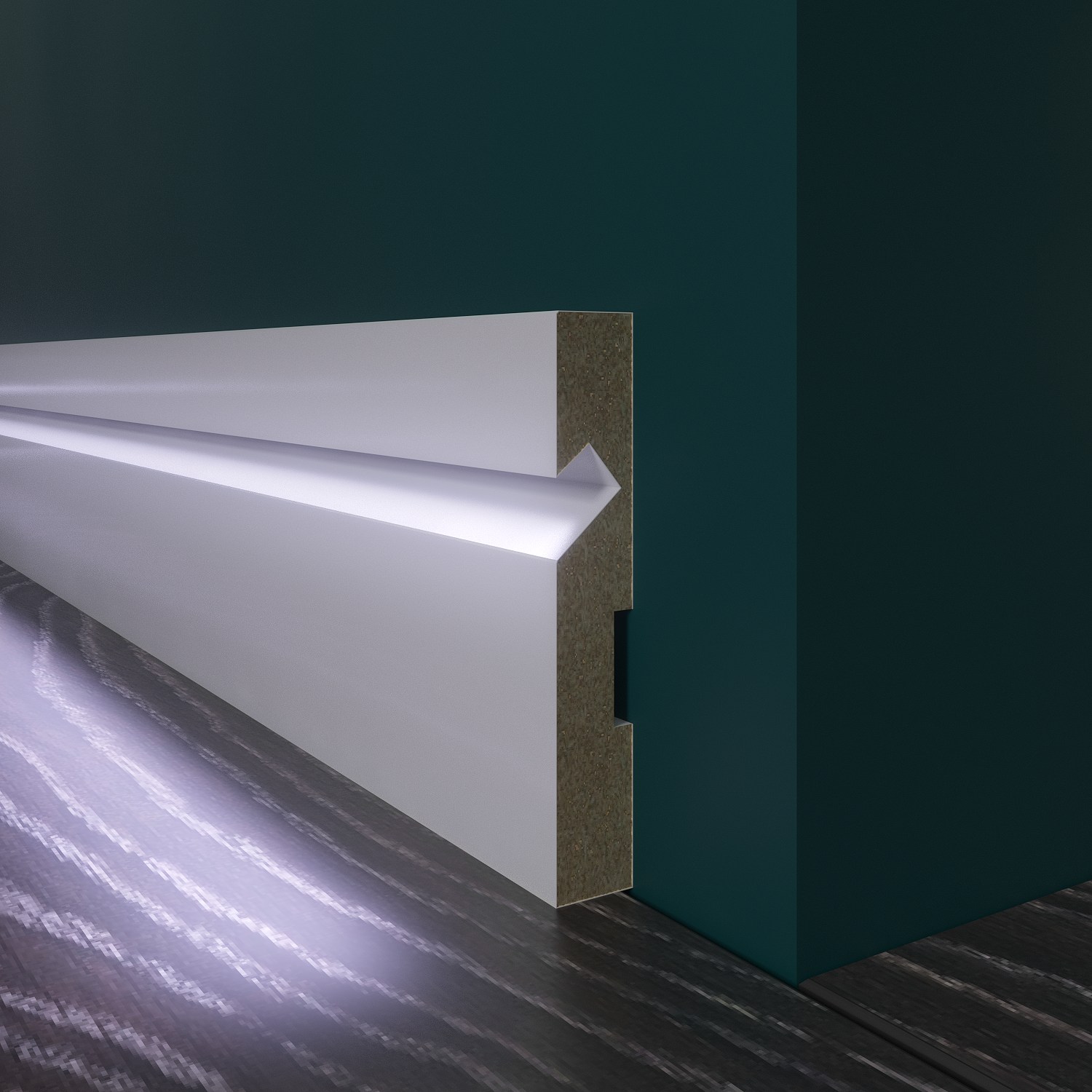 Плинтус МДФ под покраску Evrowood PN 103 Led с подсветкой 2000×100×16 фото в интерьере Плинтус МДФ под покраску Evrowood PN 103 Led с подсветкой 2000×100×16 фото в интерьере