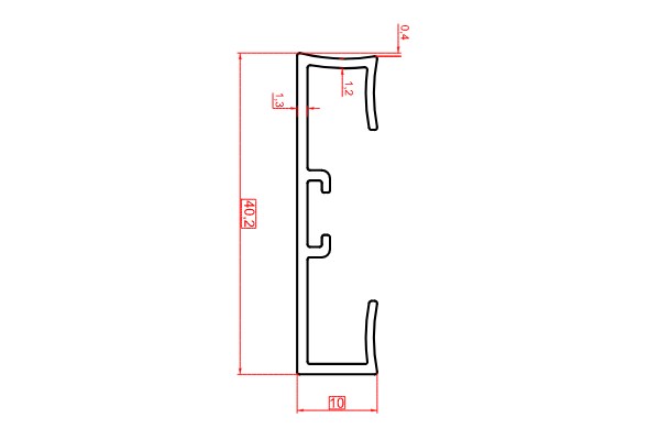 Плинтус алюминиевый Modern Decor C-40 золото матовое 2950×40×10