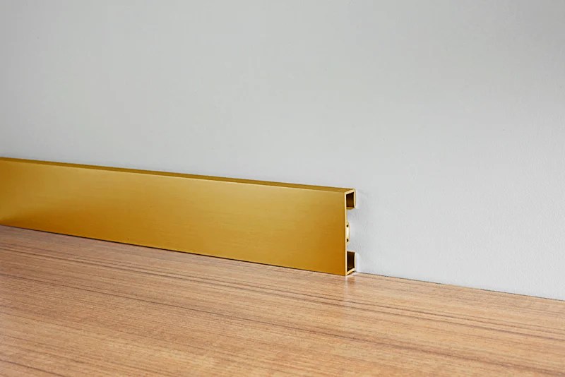 Плинтус алюминиевый Modern Decor C-60 золото матовое 2950×60×10