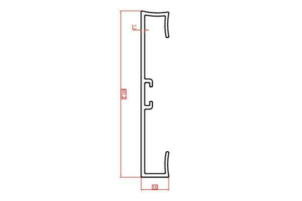 Плинтус алюминиевый Modern Decor C-60 золото матовое 2950×60×10