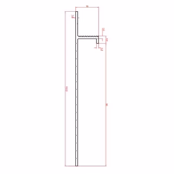 Плинтус алюминиевый теневой Modern Decor золото матовое 2000×80×15