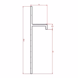 Плинтус алюминиевый теневой Modern Decor золото матовое 2000×40×15