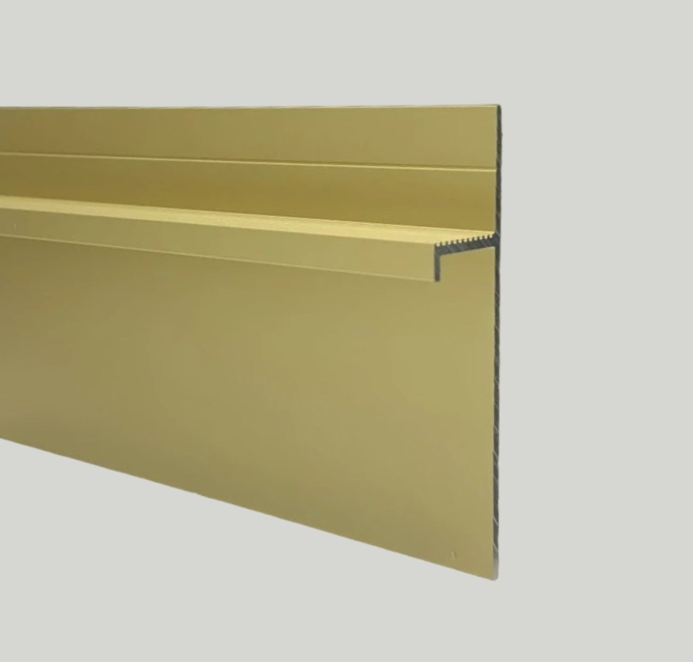 Плинтус алюминиевый теневой Modern Decor золото матовое 2000×40×15