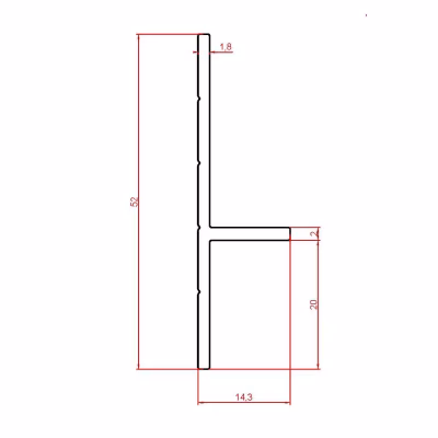 Плинтус алюминиевый теневой Modern Decor черный 2000×20×12,5