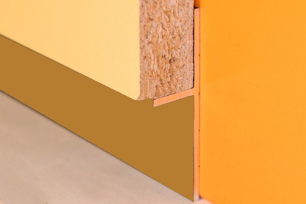 Плинтус алюминиевый теневой Modern Decor  золото  2000×20×12,5