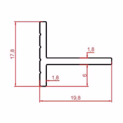 Микроплинтус алюминиевый Modern Decor золото 2000×10×18