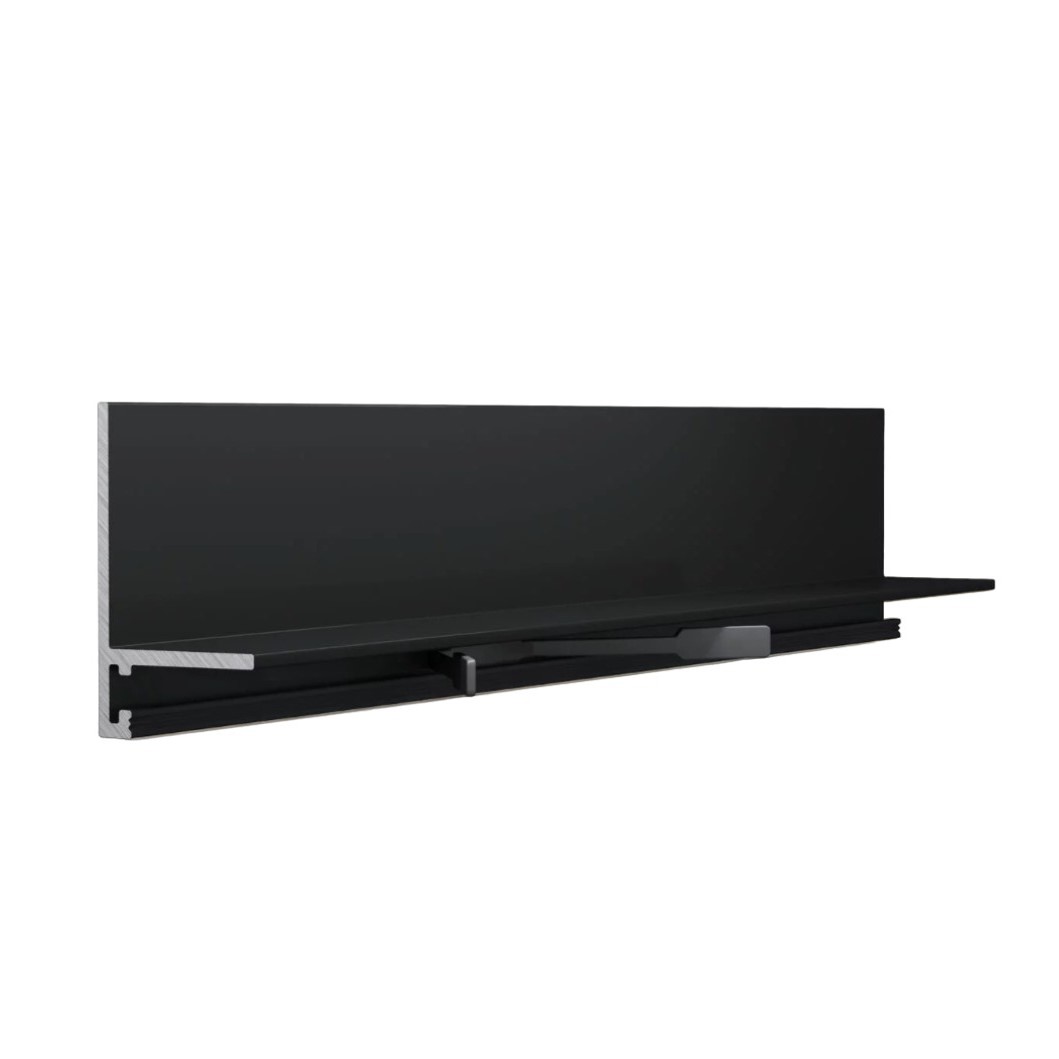 Микроплинтус алюминиевый Laconistiq MICRO L Черный муар RAL 9005 17-31-245 2450×25,8×16,2