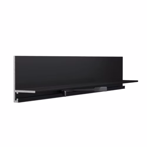 Микроплинтус алюминиевый Laconistiq MICRO L Max Черный муар RAL 9005 18-31-245 2450×35,8×16,2