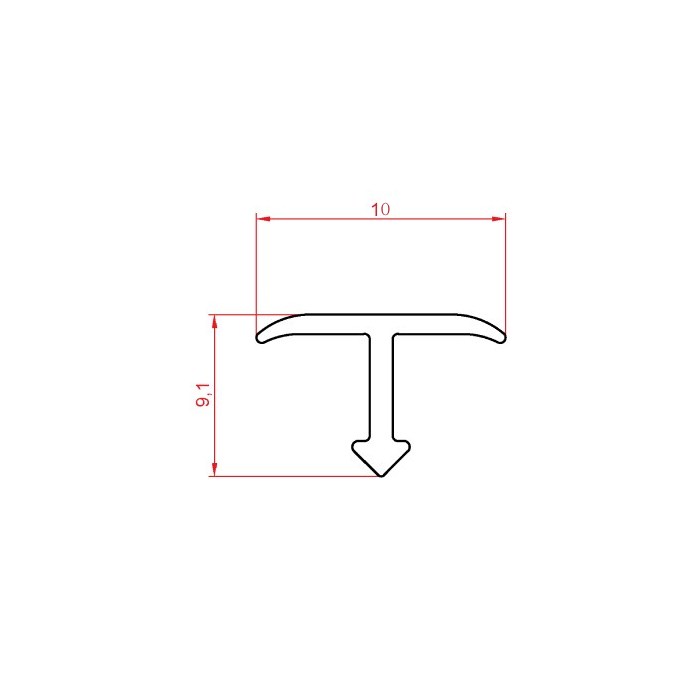 Порожек алюминиевый Modern Decor Т-образный золото матовое 3000×30×9,1