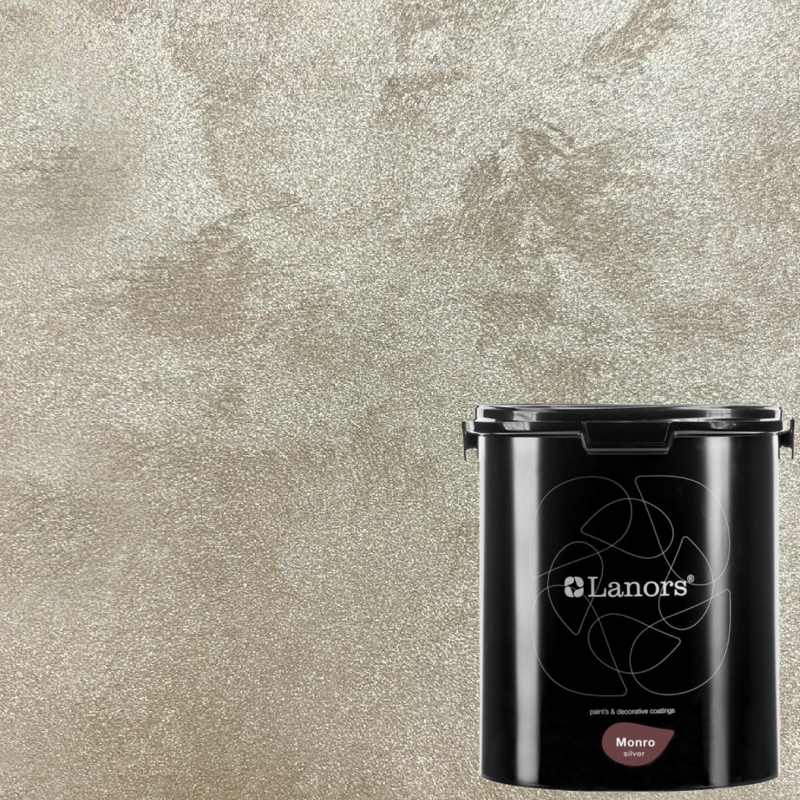 Краска декоративная Lanors Monro Silver MS_008 3 кг Краска декоративная Lanors Monro Silver MS_008 3 кг