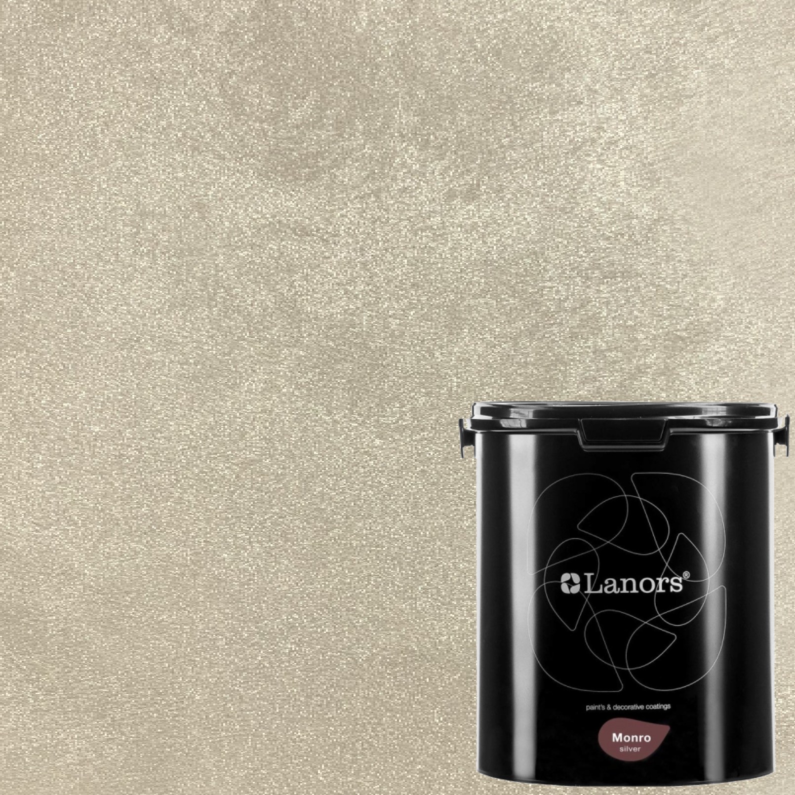 Краска декоративная Lanors Monro Silver MS_085 3 кг Краска декоративная Lanors Monro Silver MS_085 3 кг