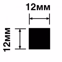 Молдинг из полистирола под покраску Hiwood D12V1 NP 2700×12×12
