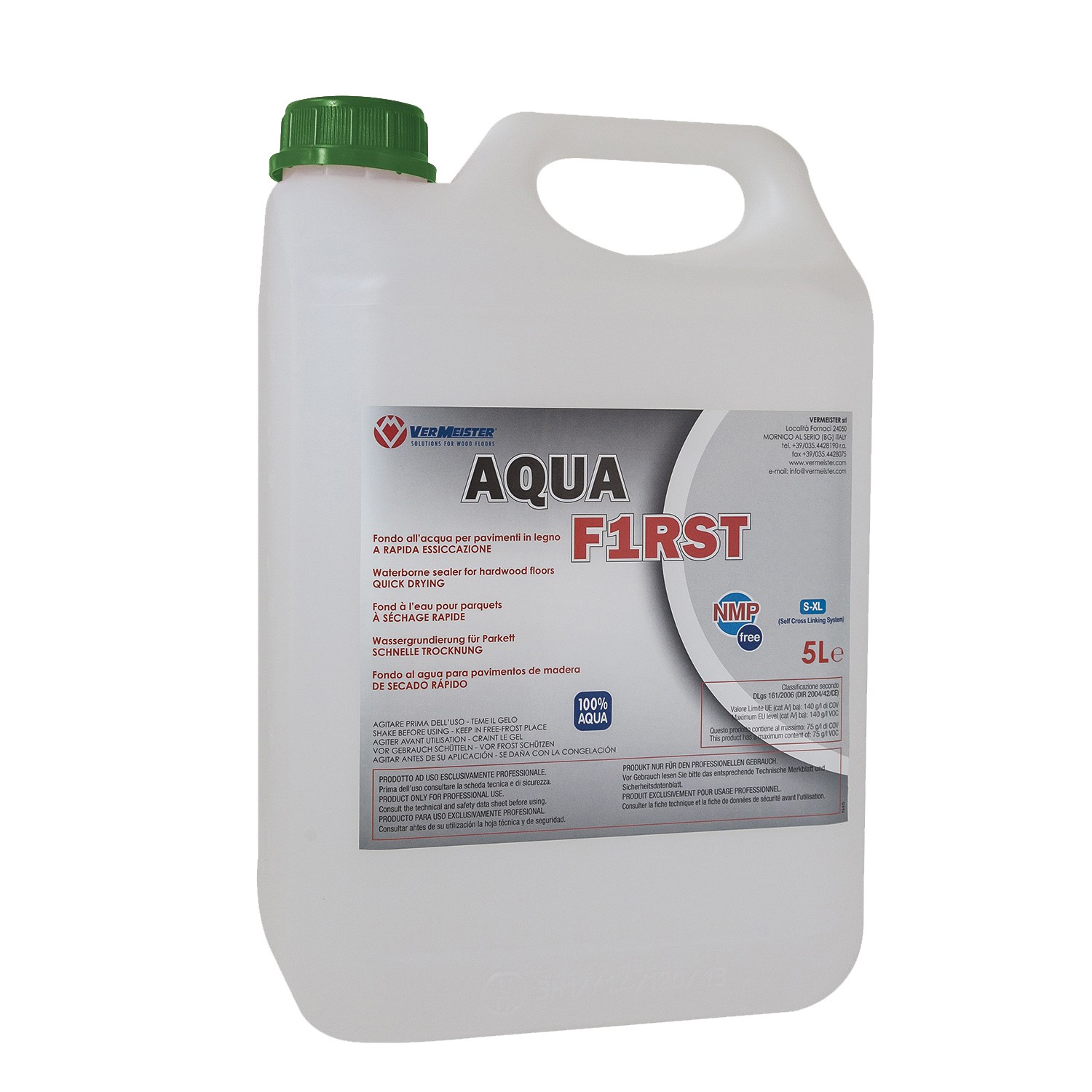 Грунтовка для паркета Vermeister Aqua First на водной основе 5 л