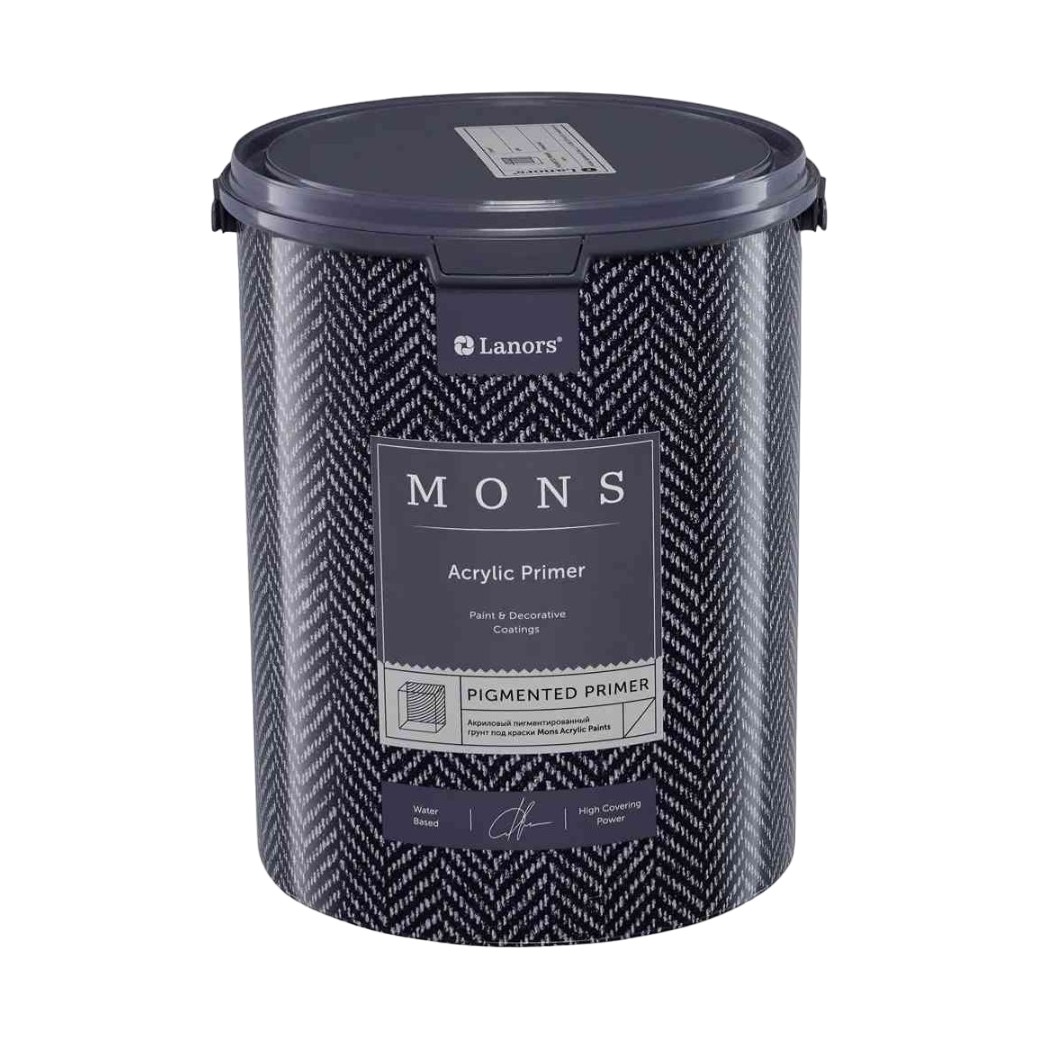 Грунтовка латексная под краску Lanors Mons Pigmented Primer акриловая на водной основе 4,5 л
