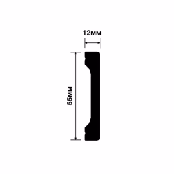 Плинтус под покраску Hiwood B55V1 2000×55×12