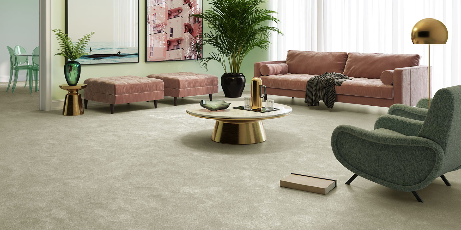 Ковролин Associated Weavers Sentiment цвет 20 1000×4000×12,5 фото в интерьере