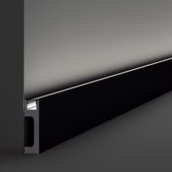 Потолочный плинтус с подсветкой NMC Wallstyl IL10 Black 2000×23×80