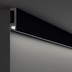 Потолочный плинтус с подсветкой NMC Wallstyl IL10 Black 2000×23×80