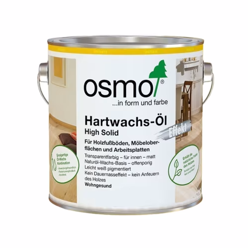 Масло с твердым воском для пола Osmo Hartwachs-Ol Effekt Natural цвет 3044 Необработанная древесина шелковисто-матовый 0,18 л