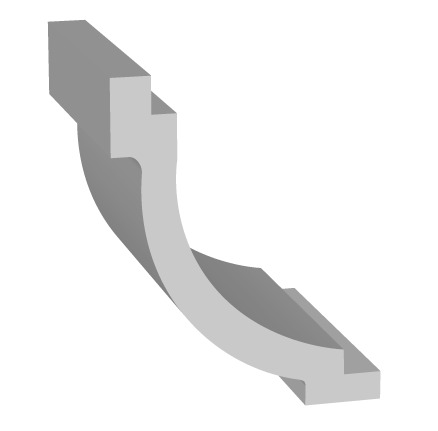 Потолочный плинтус ЛДФ под покраску Ultrawood CR 2340 i 2000×72×90