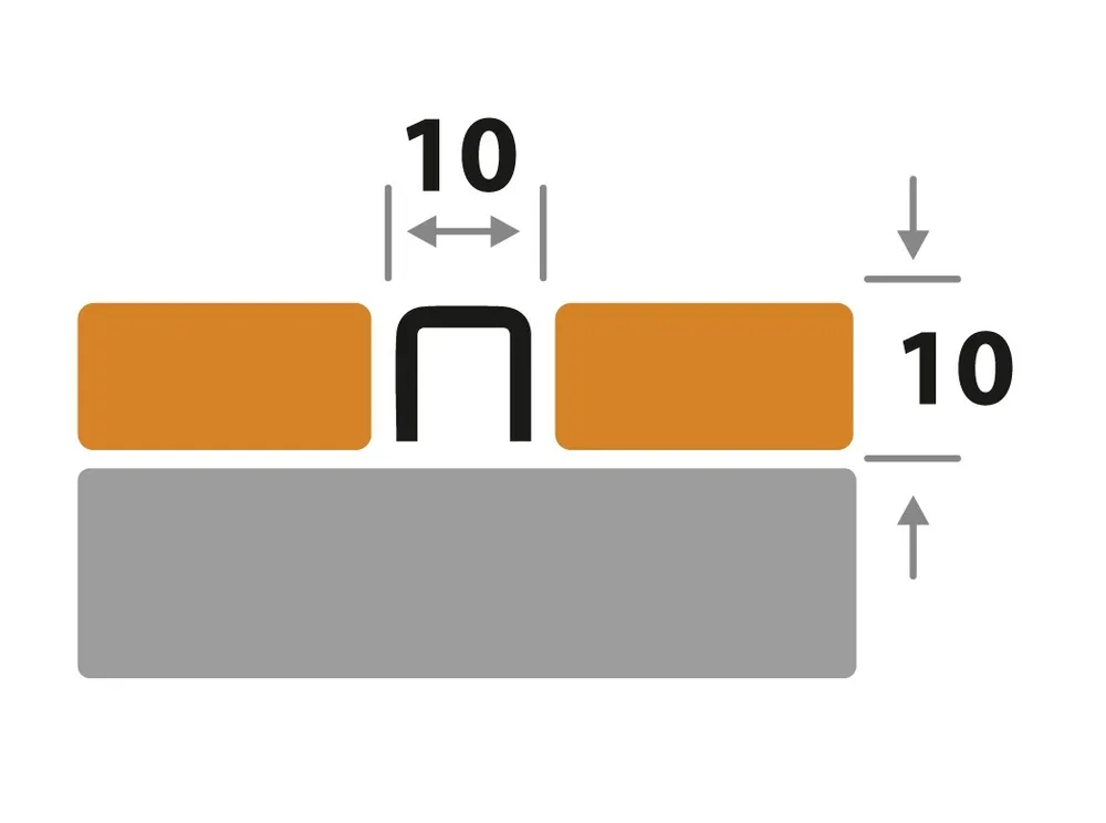 Порожек латунный П-образный Cezar PVL83 полированный 2700×10×10