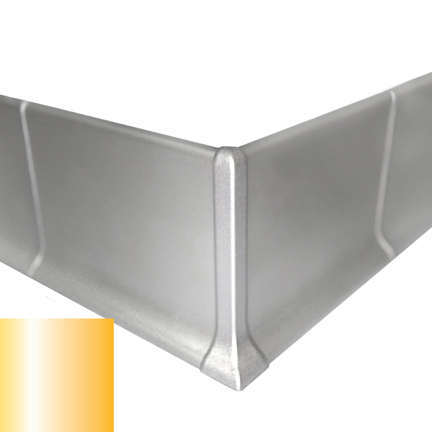 Угол алюминиевый внешний для плинтуса Modern Decor золото матовое 100 мм