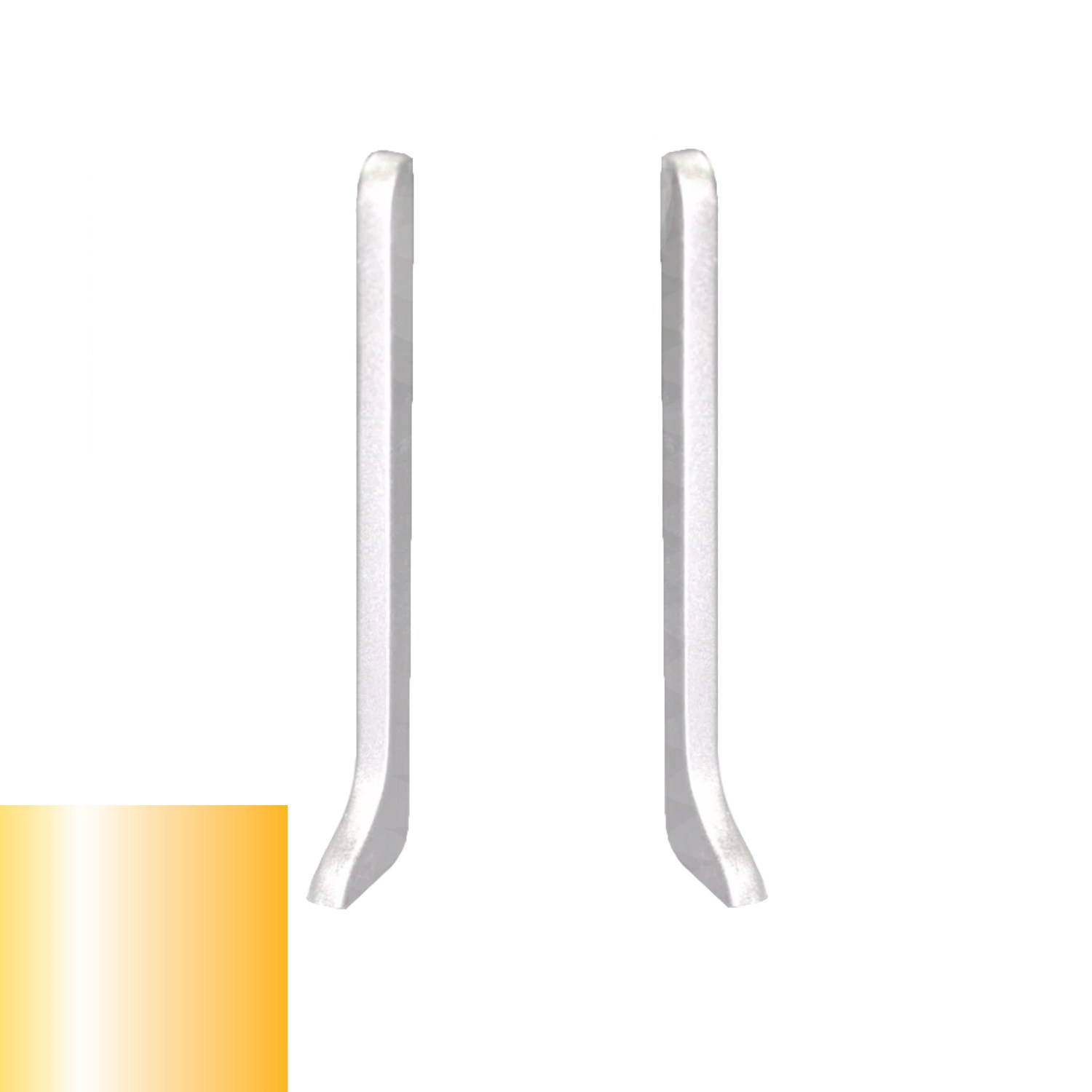 Заглушка алюминиевая для плинтуса Modern Decor золото матовое 100 мм 2 шт/уп