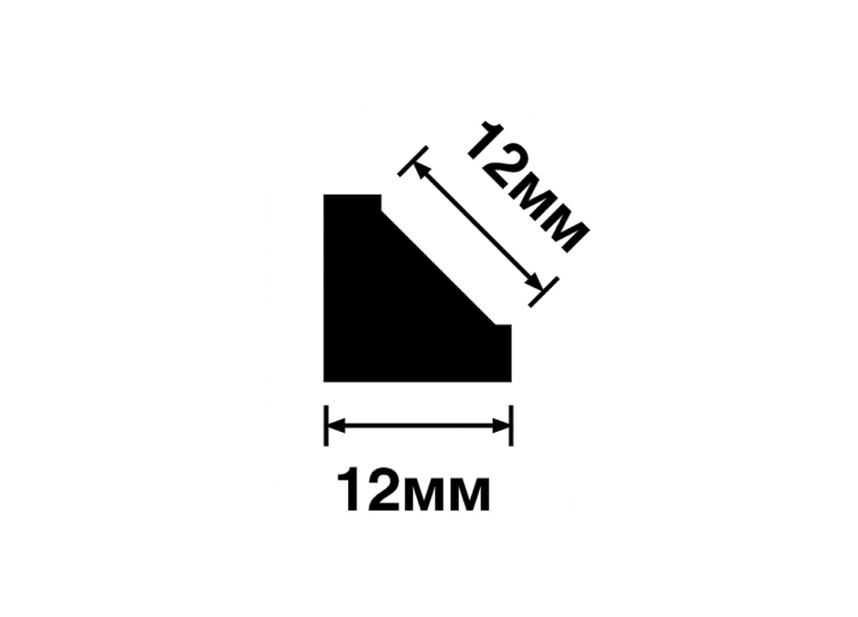 Молдинг из полистирола под покраску Hiwood D12V2 2700×12×12