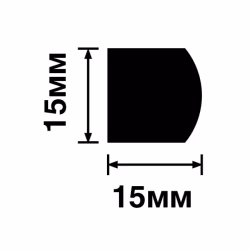 Молдинг из полистирола под покраску Hiwood D15V2 NP 2700×15×15