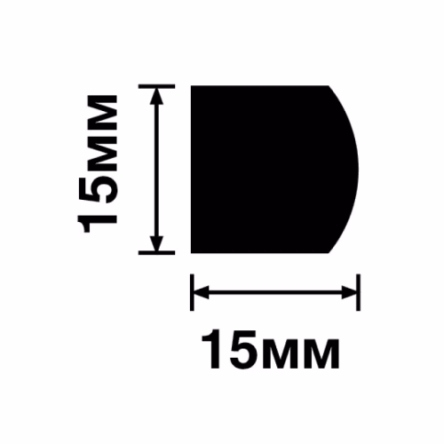 Молдинг из полистирола под покраску Hiwood D15V2 NP 2700×15×15